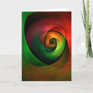 Tarjeta Patrón de arte abstracto moderno de floración verd