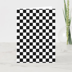 Tarjeta Patrón de bandera de cuadros en blanco y negro gen
