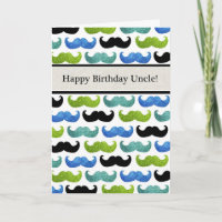 Patrón de bigote azul - Feliz cumpleaños tío