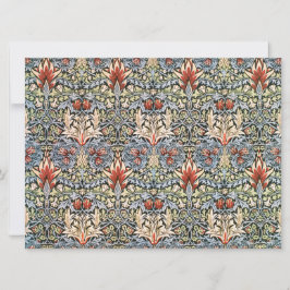 Tarjeta Patrón de cabeza de serpiente (por William Morris)