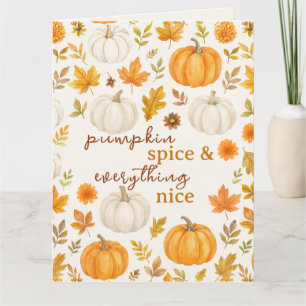 Tarjeta Patrón de calabaza Acción de gracias