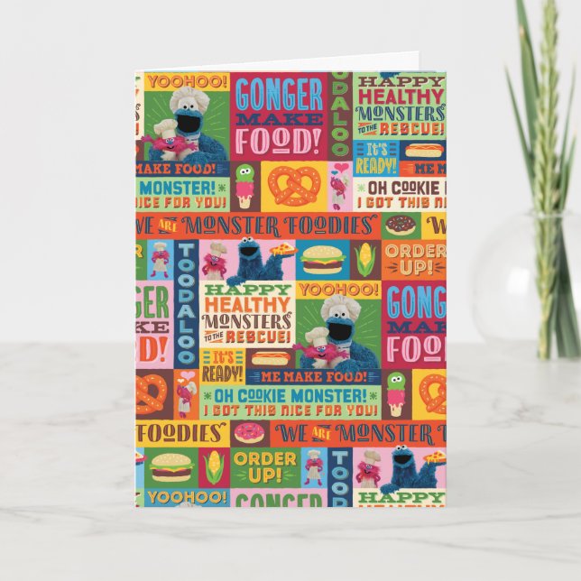 Tarjeta Patrón de camión de foodie de Cookie Monster (Anverso)