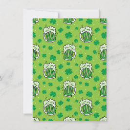 Tarjeta Patrón de cerveza verde del Día de San Patricio