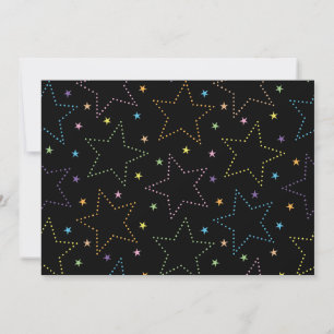 Tarjeta Patrón de cielo estrellado mágico colorido
