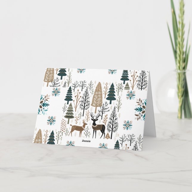 Tarjeta Patrón de ciervos simples personalizado de los Nav (Reverso)
