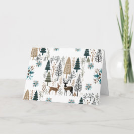 Tarjeta Patrón de ciervos simples personalizado de los Nav