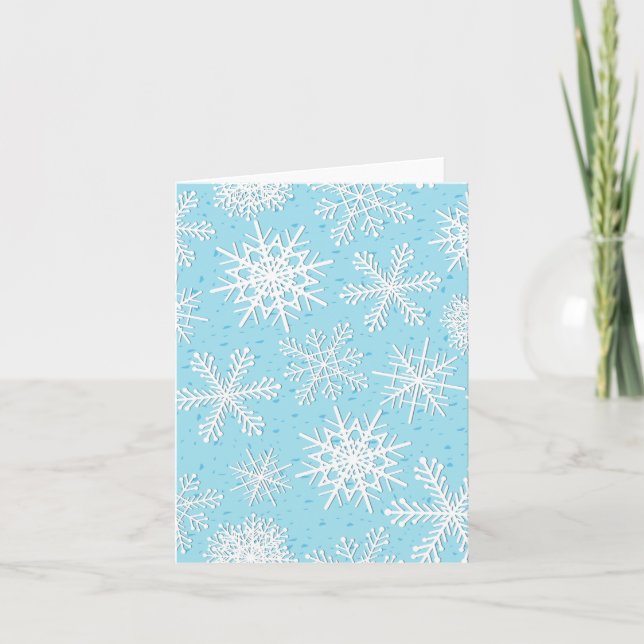 Tarjeta Patrón de copo de nieve (Anverso)