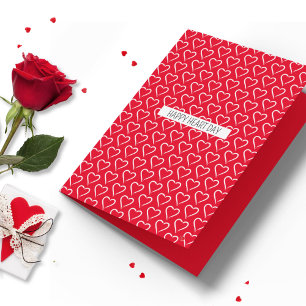 Tarjeta Patrón de Corazón Caprichoso Texto Personalizado p