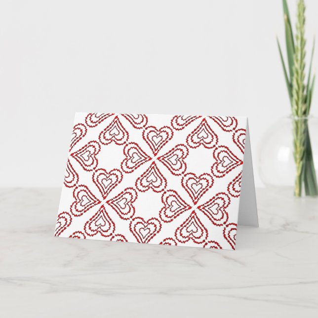 Tarjeta Patrón de corazón de amor (Anverso)
