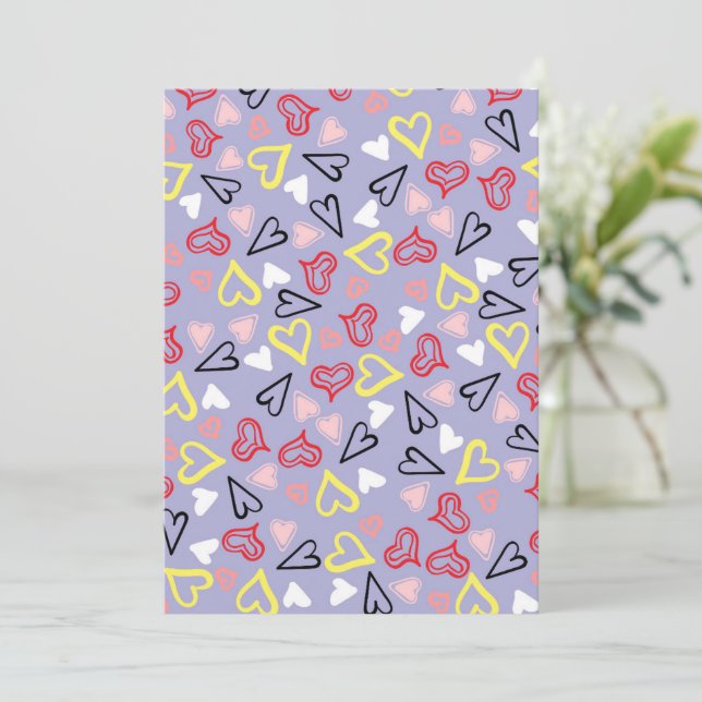 Tarjeta Patrón de Corazones 31 (Anverso de pie)