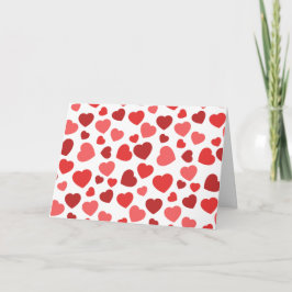 Tarjeta Patrón de Corazones, Corazones Rojos, Patrón de Co