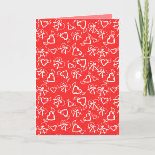 Tarjeta Patrón de corazones de ángel de San Valentín
