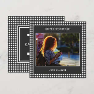 Tarjeta Patrón de Cuadro de Foto Personalizado Monograma M