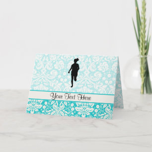 Tarjeta Patrón de Damasco; Chica en ejecución