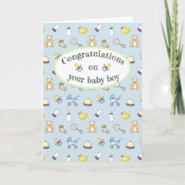 Tarjeta Patrón de ducha de bebé