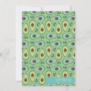 Tarjeta Patrón de ensalada de aguacate y cilantro