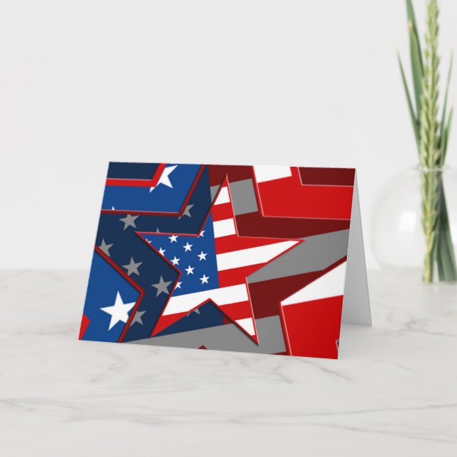Tarjeta Patrón de estrellas de la bandera estadounidense (Anverso)