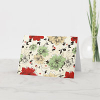 Patrón de flor oriental retro