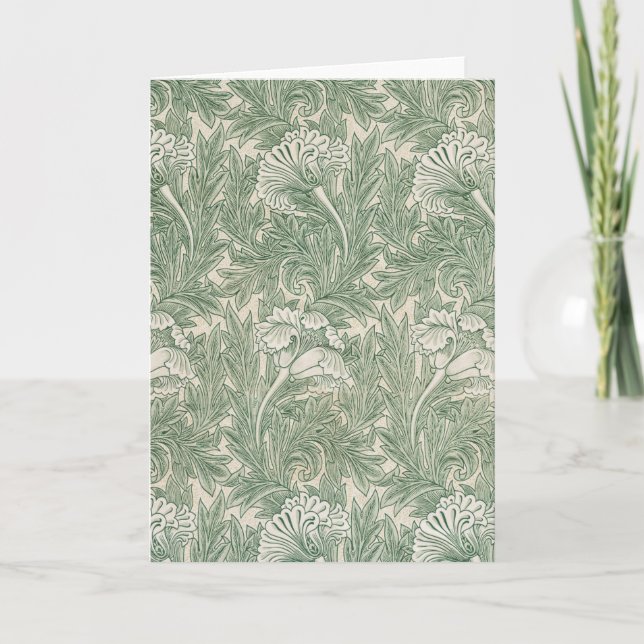 Tarjeta Patrón de flores, William Morris (Anverso)