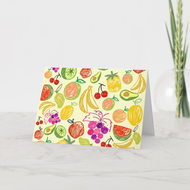 Tarjeta Patrón de frutas (Anverso)