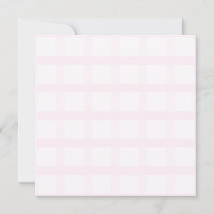 Tarjeta Patrón de gingham rosa pastel y rosa cuarzo rosa