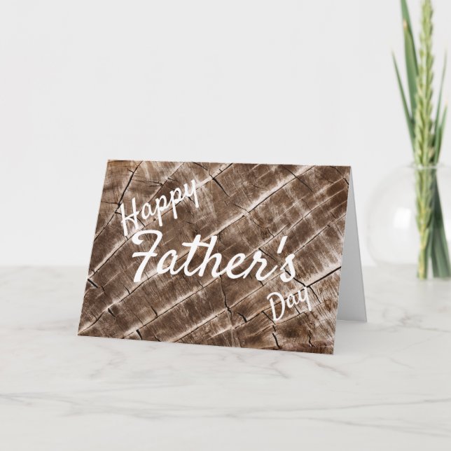 Tarjeta Patrón de grano de madera personalizado (Anverso)