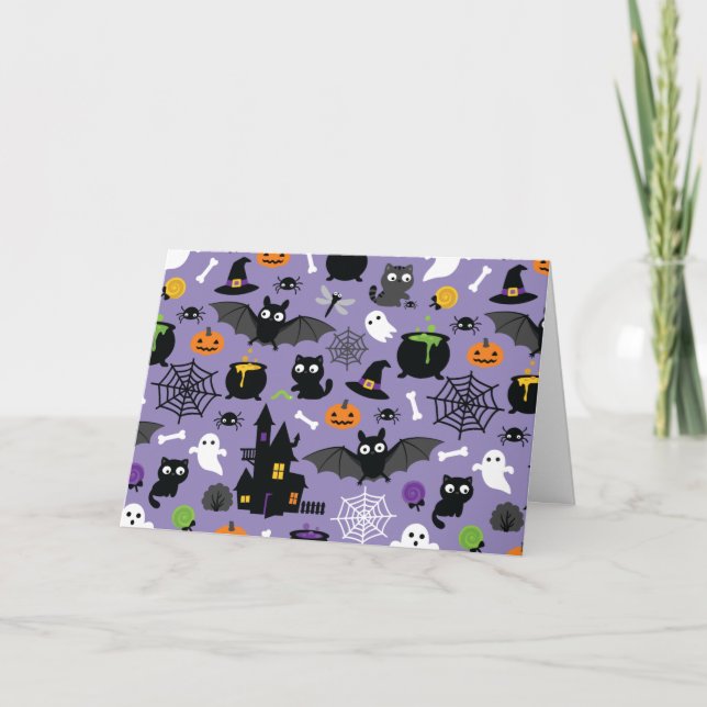 Tarjeta Patrón de Halloween (Anverso)