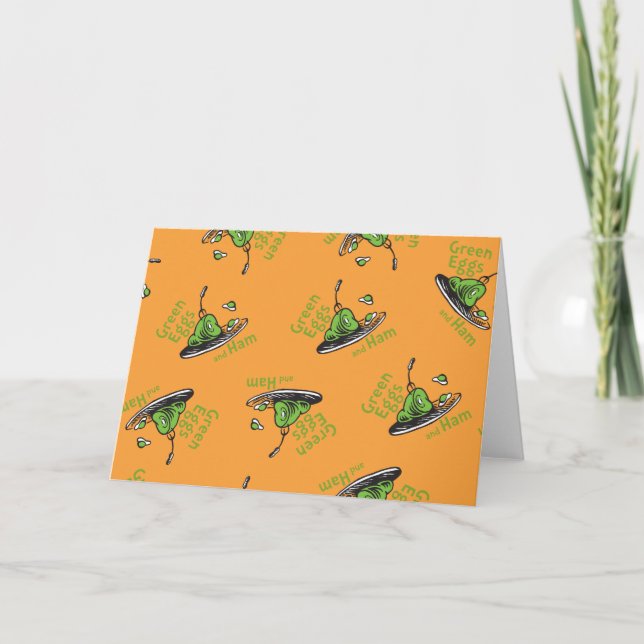 Tarjeta Patrón de Huevos Verdes y Jamón (Anverso)