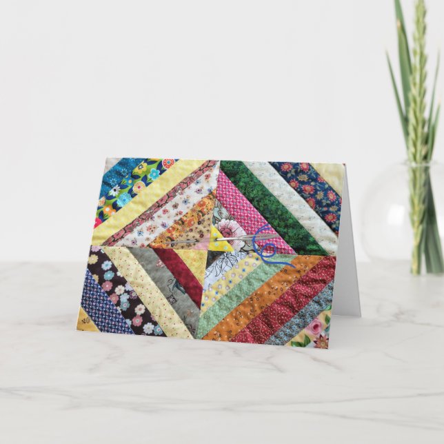 Tarjeta Patrón de impresión de trama para cumpleaños (Anverso)