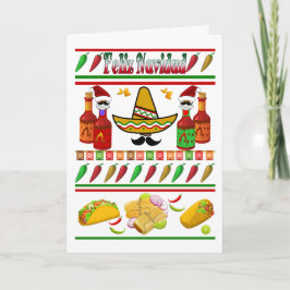 Tarjeta Patrón de Jersey Feo de Navidad Navidad
