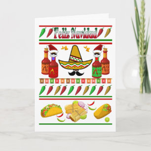 Tarjeta Patrón de Jersey Feo de Navidad Navidad