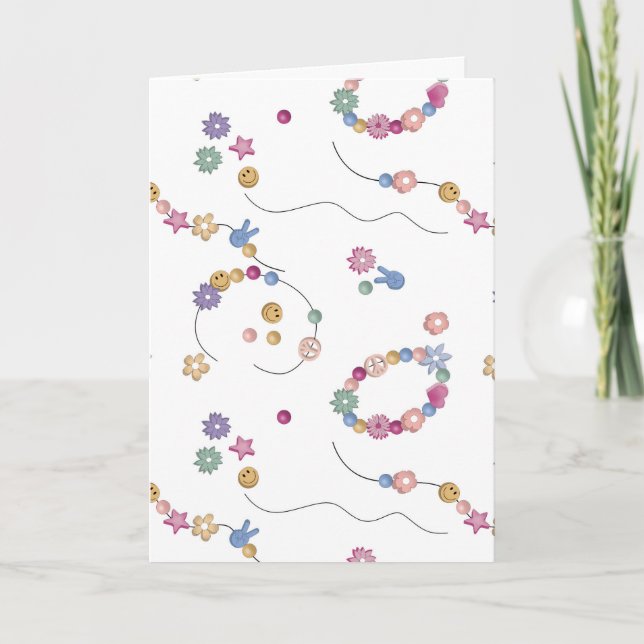 Tarjeta Patrón de joyería Chica de brazalete de amistad (Anverso)