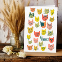 Patrón de las cabezas de gato coloridas lindo AMOR