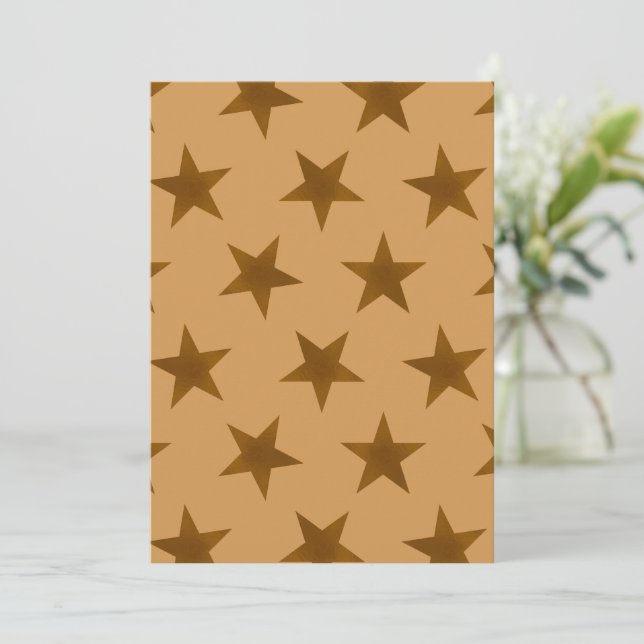 Tarjeta Patrón de las estrellas doradas 14 (Anverso de pie)
