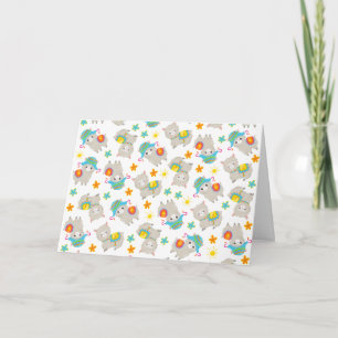 Tarjeta Patrón De Llamas, Llamas Cutas, Alpacas, Flores