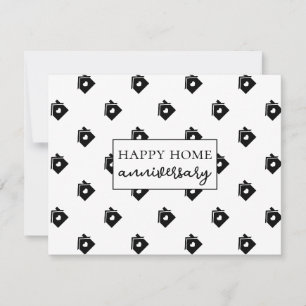 Tarjeta Patrón de Llave de Casa Aniversario en Casa
