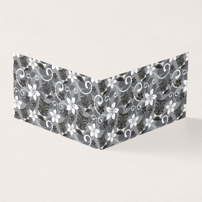 TARJETA PATRÓN DE LUAU TIKI (CARBÓN DE CARBÓN) (Exterior)