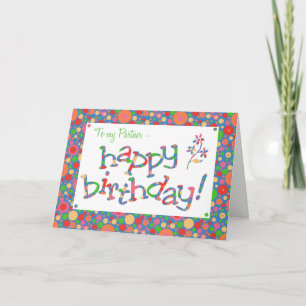 Tarjeta Patrón de lugares brillantes divertidos en pareja