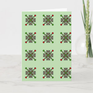 Tarjeta Patrón de Mandala de Navidad