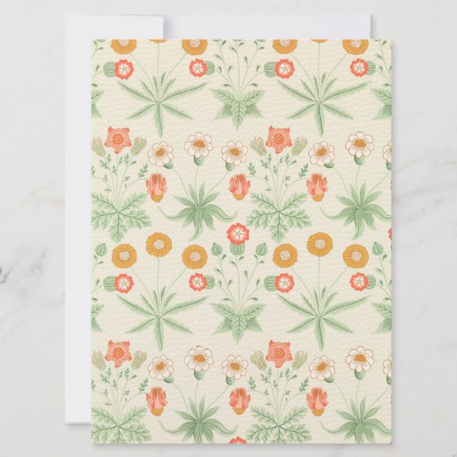 Tarjeta Patrón de margarita (por William Morris) (Anverso)