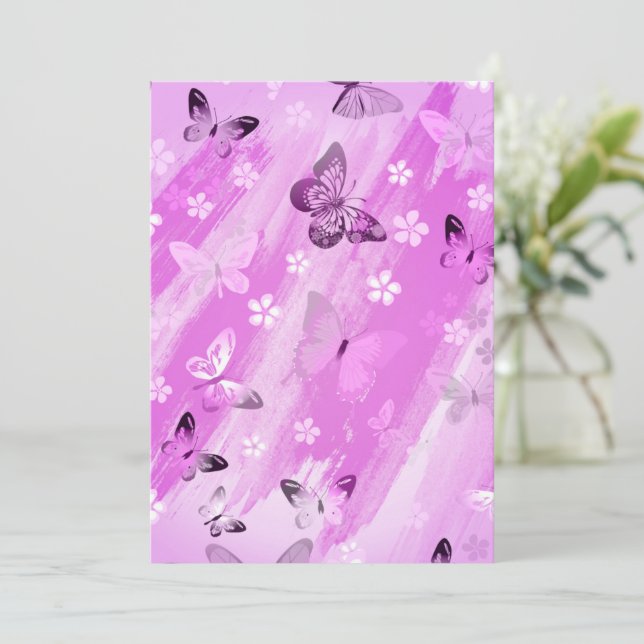 Tarjeta Patrón de mariposa 12 (Anverso de pie)