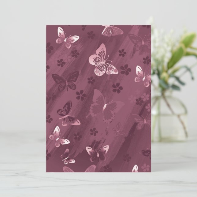 Tarjeta Patrón de mariposa 16 (Anverso de pie)