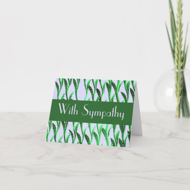 Tarjeta Patrón de naturaleza verde simpática (Anverso)