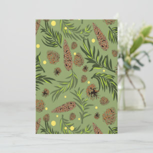 Tarjeta Patrón de navidades, Nieve de pino 11