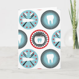 Tarjeta Patrón de odontología audaz: dentista higienista d