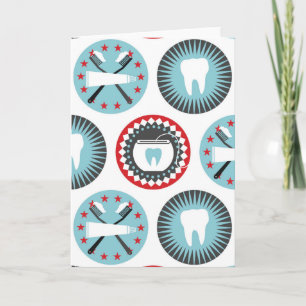 Tarjeta Patrón de odontología en negrita - Higienista dent
