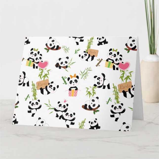 Tarjeta Patrón de Panda (Anverso)