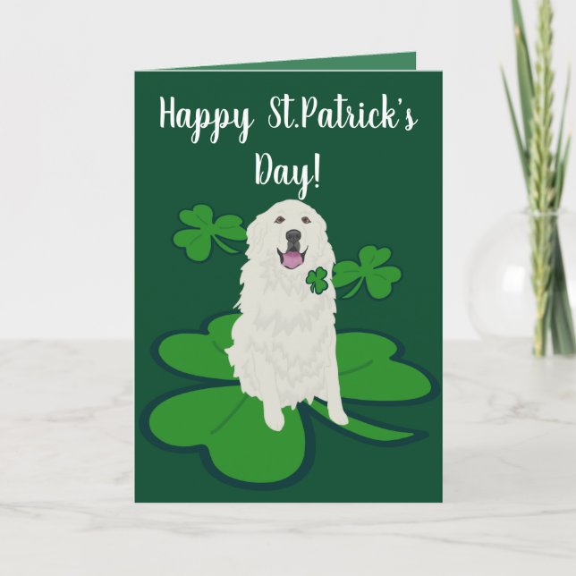Tarjeta Patrón de perros del Día de San Patricio (Anverso)