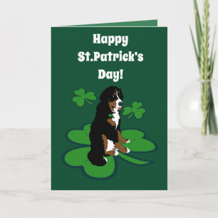 Tarjeta Patrón de perros del Día de San Patricio