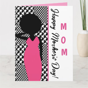 Tarjeta Patrón de Piedra de Molino Negro y Blanco Día de l